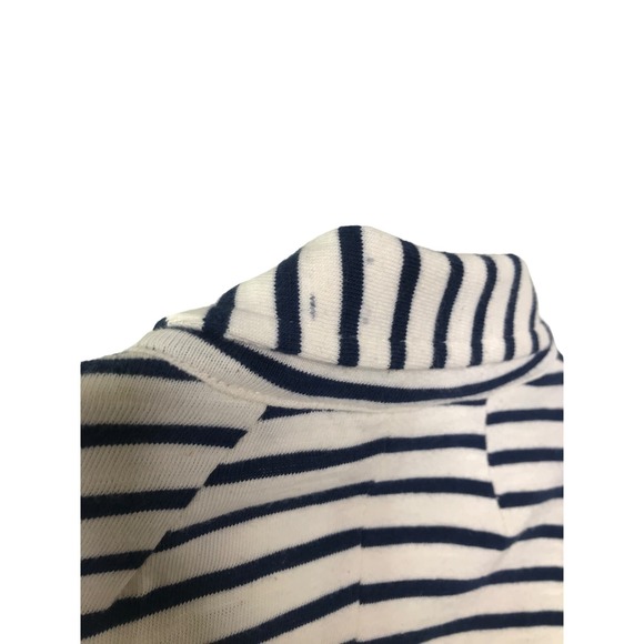 J. Crew Women's Maritime Blazer Blue White Cotton Striped Long Sleeve Sweater XS - Picture 14 of 16